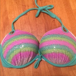 ONLY WORN ONCE - Victoria’s Secret Sequin Swim Top